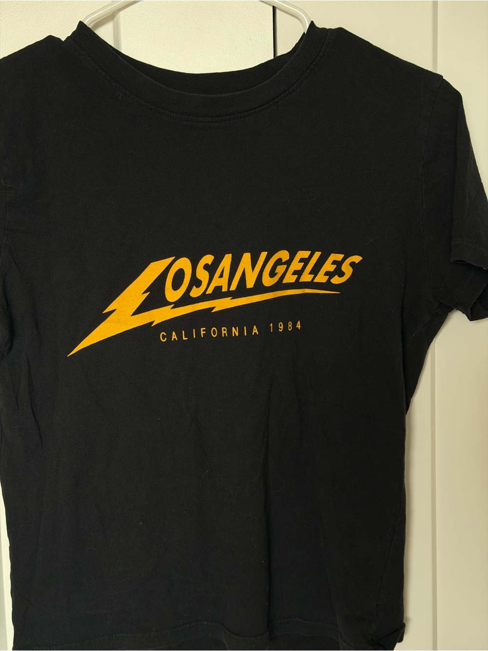 Los Angeles Graphic Tee - Black with Yellow Print